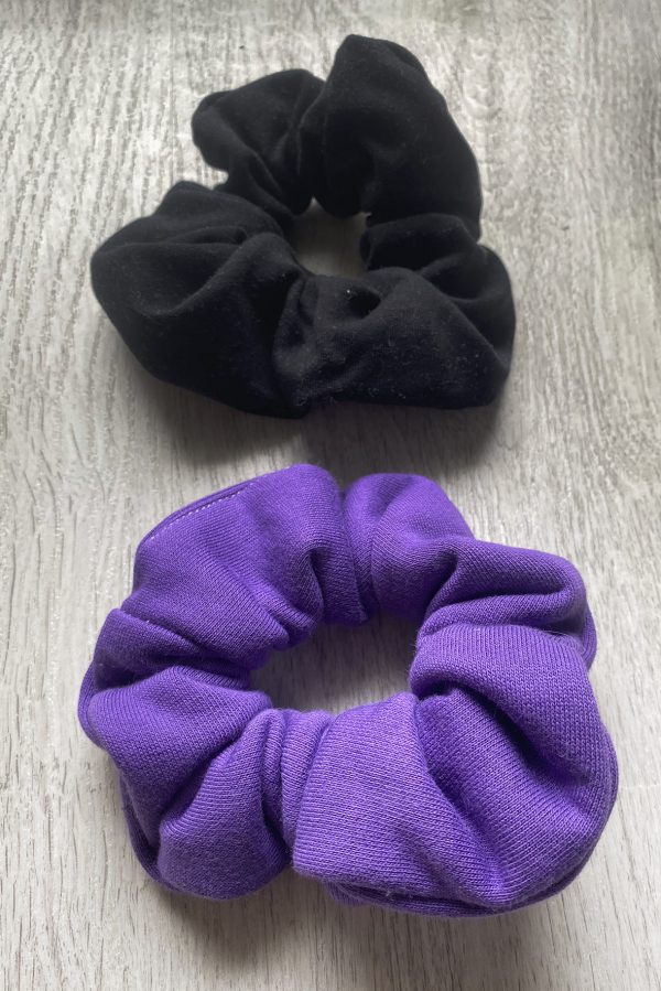 2-PACK SCRUNCHIE FIOLET+CZERŃ