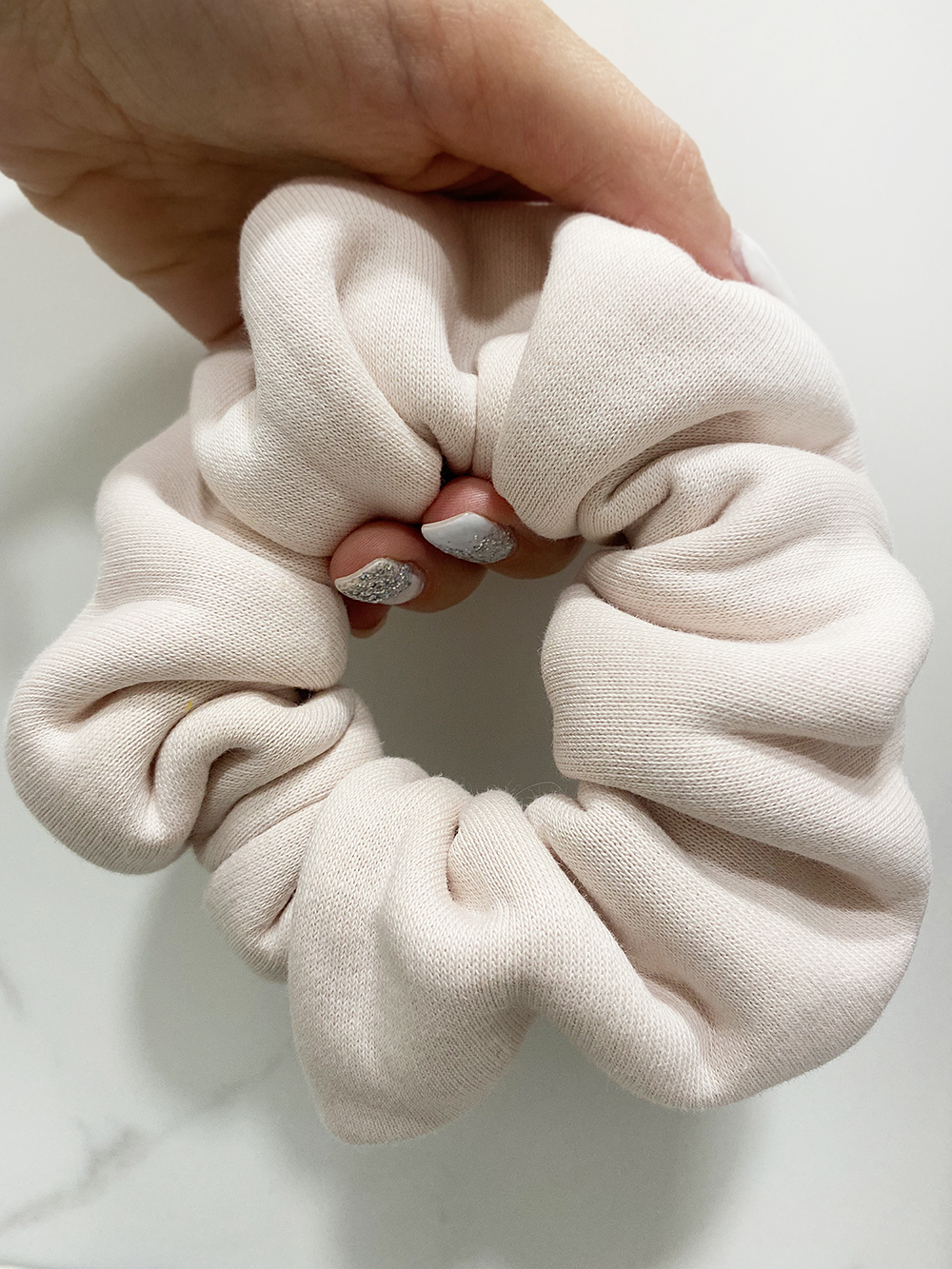 2-PACK SCRUNCHIE RÓŻ+ECRU - obrazek 2