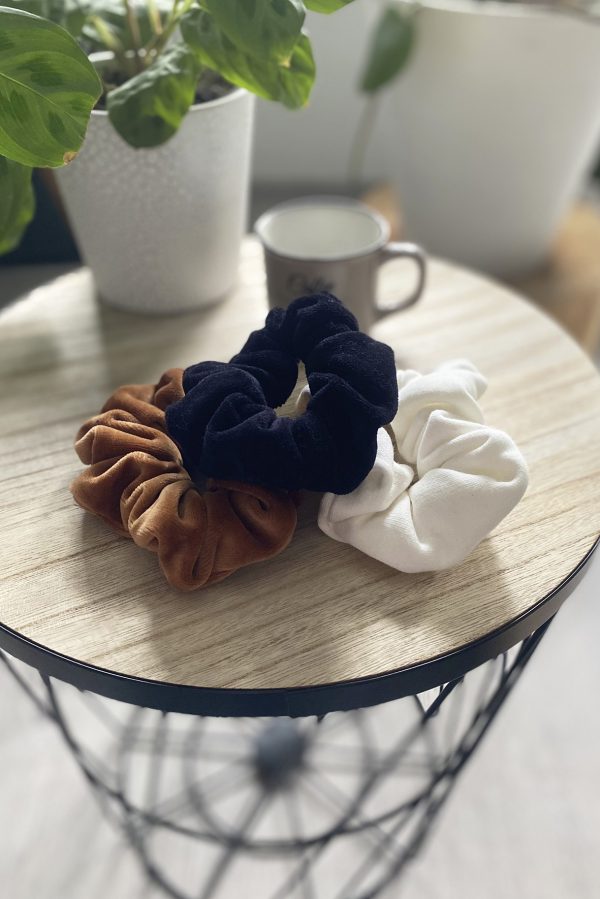 3-PACK SCRUNCHIE RUDY+CZERŃ+BIEL AUTUMN