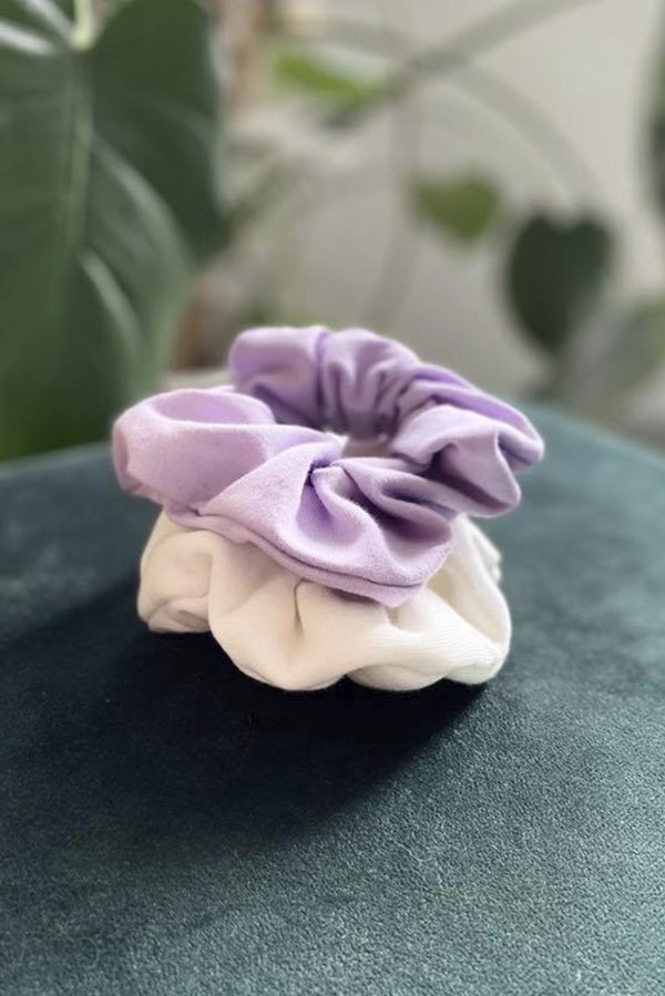 2-PACK SCRUNCHIES LILA BIEL
